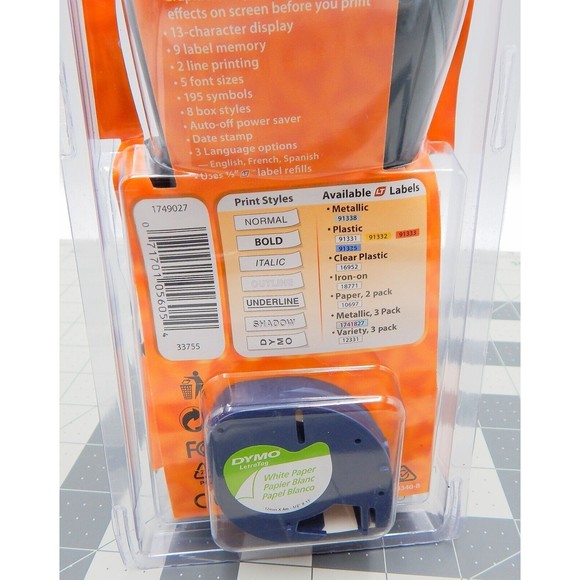 Dymo Letratag LT-100H Personal Label Maker Large Display 5 Font Styles NIB - Picture 8 of 9
